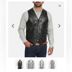 Men’s vest size medium Wilson, leather never worn no tags